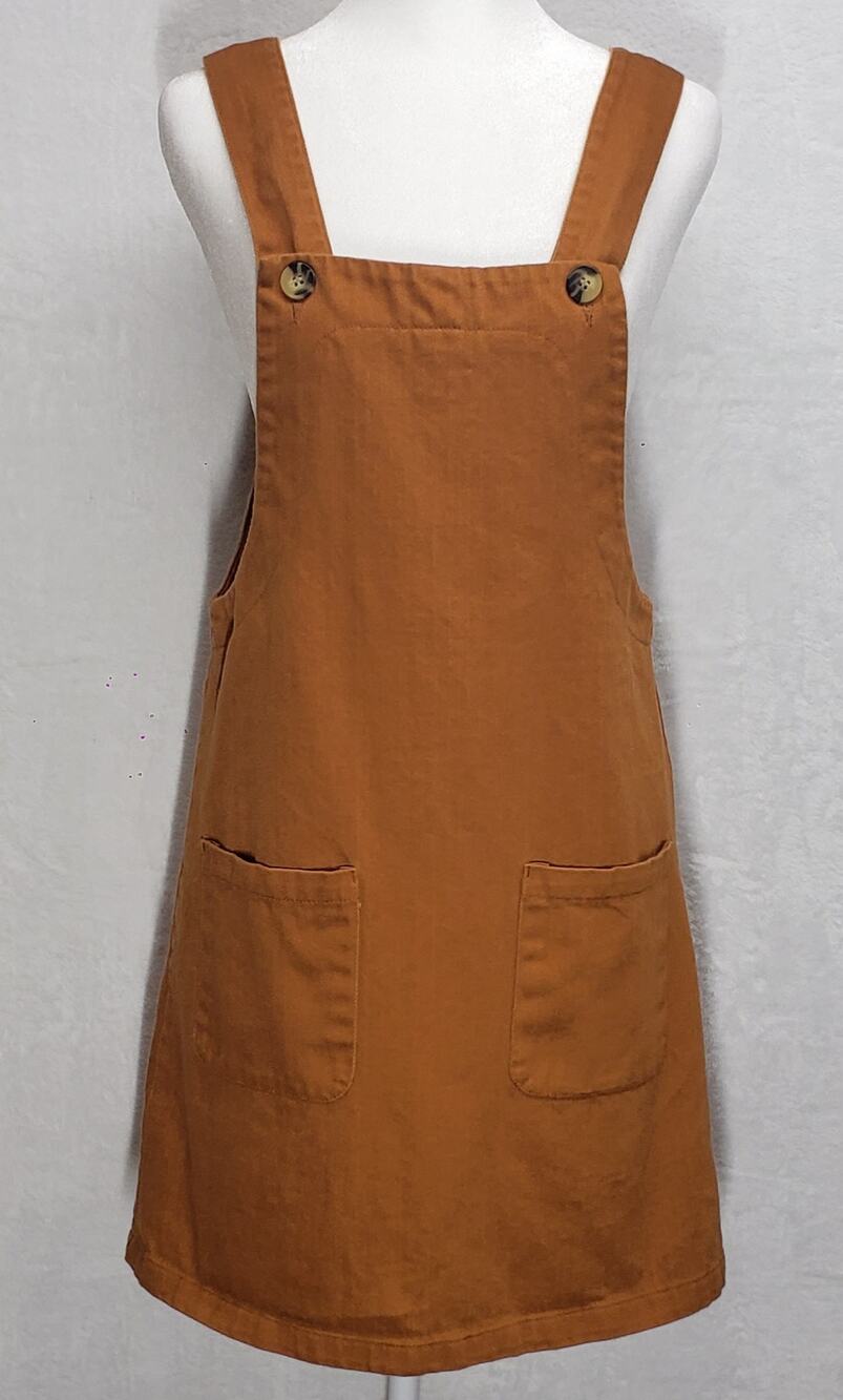 Princess Highway Overall Dress Terracotta Denim Pinafore Jumper Cottagecore Mod